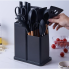 Силиконовый кухонный набор принадлежностей с деревянной ручкой Kitchenware Set 19 предметов Черный