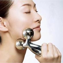 Ручной массажер для лица роликовый с 3D шариками Massager XC-206 Серебристый Ручной массажер для лица роликовый с 3D шариками Massager XC-206 Серебристый