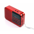 Радиоприёмник с FM USB MicroSD BKK S61 радио на аккумуляторе Красный