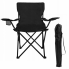 Стул раскладной со спинкой Camping quad chair HX 001 с подстаканником Черный
