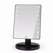 Настольное зеркало WH-085 с подсветкой 16 LED MIRROR 21.5x17 см Чёрный Настольное зеркало WH-085 с подсветкой 16 LED MIRROR 21.5x17 см Чёрный
