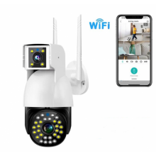 Камера видеонаблюдения двухобъективная уличная поворотная P12 WIFI IP 360/90 V380PRO 3+3.0mp