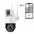 Камера видеонаблюдения двухобъективная уличная поворотная P12 WIFI IP 360/90 V380PRO 3+3.0mp