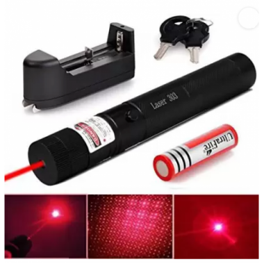 Мощная лазерная указка Laser 303 Красный Луч 100мВт с ключами блокировки