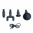 Массажер Аккумуляторный для тела мышечный портативный ручной 4 насадки Fascial Gun 8673 Красный