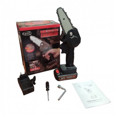 Аккумуляторная цепная пила с батареей 24v для обрезки деревьев MINI ELECTRIC CHAINSAW