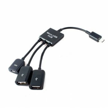 MicroUSB OTG 3-портовый хаб, адаптер для зарядки