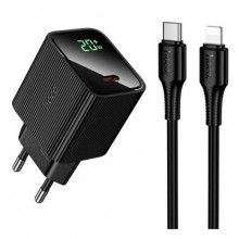 Зарядное устройство от сети HOCO CS82A PD20W 1xType-C + кабель Type-C to Lightning Зарядное устройство от сети HOCO CS82A PD20W 1xType-C + кабель Type-C to Lightning