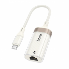 Адаптер переходник HOCO UA41B Crystal, Type-C to Ethernet RJ45 (100 Mbps)