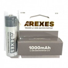 Аккумулятор Arexes 18650 Li-Ion 1000 mAh, 3.7v Аккумулятор Arexes 18650 Li-Ion 1000 mAh, 3.7v