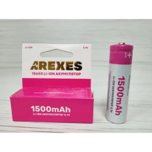 Аккумулятор Arexes 18650 Li-Ion 1500 mAh, 3.7v Аккумулятор Arexes 18650 Li-Ion 1500 mAh, 3.7v