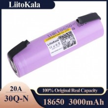 Аккумулятор 18650, LiitoKala 30Q-N, 3000mAh, с контактами под пайку Оригинал Аккумулятор 18650, LiitoKala 30Q-N, 3000mAh, с контактами под пайку Оригинал