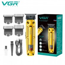 Аккумуляторная машинка для стрижки VGR V-904 GOLD, 4 насадки, 2000 mAh, LED display дисплей Аккумуляторная машинка для стрижки VGR V-904 GOLD, 4 насадки, 2000 mAh, LED display дисплей