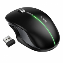 Аккумуляторная мышь игровая Bluetooth и 2,4G, HOCO GM40 Dixon RGB / Геймерская мышь с аккумулятором Черный Аккумуляторная мышь игровая Bluetooth и 2,4G, HOCO GM40 Dixon RGB / Геймерская мышь с аккумулятором Черный