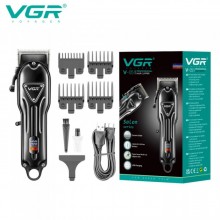 Аккумуляторная машинка для стрижки (clipper) VGR V-051, 4 насадки, 2500 mAh, LED-дисплей Аккумуляторная машинка для стрижки (clipper) VGR V-051, 4 насадки, 2500 mAh, LED-дисплей