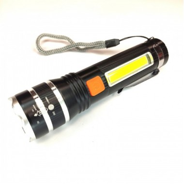 Аккумуляторный фонарь X-Balog BL-511-P50+COB с боковым светом Чёрный