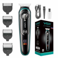 Аккумуляторный триммер для стрижки волос и бороды с USB и LED-дисплеем VGR V-075 Аккумуляторный триммер для стрижки волос и бороды с USB и LED-дисплеем VGR V-075