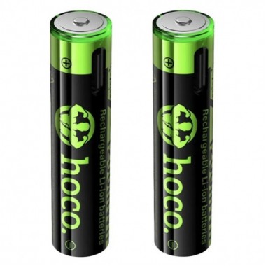 Аккумуляторы мини пальчик AAA 1200mAh 2шт с разъемом Type-C HOCO JA4