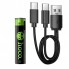 Аккумуляторы мини пальчик AAA 1200mAh 2шт с разъемом Type-C HOCO JA4