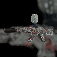 Автомат АК47 игрушечный с глушителем подсветкой на аккумуляторе и орбизах (WH80-4)