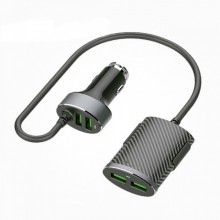 Автомобильное зарядное устройство EZRA EA-27 (2USB/5.1А) с удлинителем 1м на 2USB Чёрный Автомобильное зарядное устройство EZRA EA-27 (2USB/5.1А) с удлинителем 1м на 2USB Чёрный