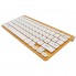 Беспроводная клавиатура mini и мышь keyboard 908 + приёмник Золотая