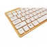Беспроводная клавиатура mini и мышь keyboard 908 + приёмник Золотая