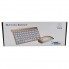 Беспроводная клавиатура mini и мышь keyboard 908 + приёмник Золотая