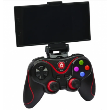 Беспроводной Bluetooth джойстик Gen Game V8 Чёрный с красным