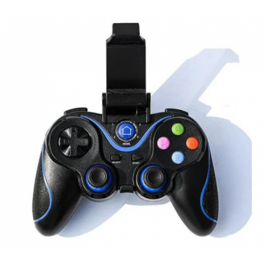 Беспроводной Bluetooth джойстик Gen Game V8 Чёрный с синим