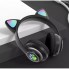 Беспроводные наушники с кошачьими ушками и RGB подсветкой Cat VZV-23M Чёрные