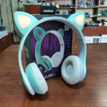 Беспроводные наушники с кошачьими ушками и RGB подсветкой Cat VZV-24M Бирюзовые Беспроводные наушники с кошачьими ушками и RGB подсветкой Cat VZV-24M Бирюзовые