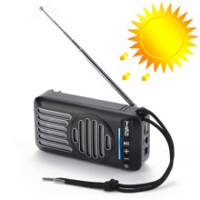 Bluetooth колонка TG368, speakerphone, радио, солнечная батарея Черная