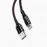 Кабель Baseus C-shaped Light Intelligent Power-Off Cable Lightning – USB 1.0 м 2.4 A (CALCD-01) Чёрный Оригинал
