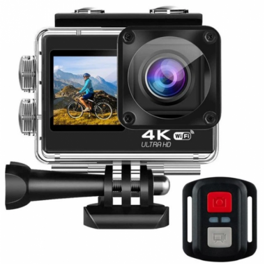 Экшн-камера с двумя дисплеями Action Camera Q60 16MP 4K 60 FPS