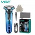 Электробритва аккумуляторная VGR V-313 BLUE, роторная, влагозащита IPX7