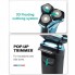Электробритва аккумуляторная VGR V-313 BLUE, роторная, влагозащита IPX7