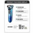 Электробритва аккумуляторная VGR V-313 BLUE, роторная, влагозащита IPX7