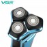 Электробритва аккумуляторная VGR V-313 BLUE, роторная, влагозащита IPX7