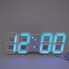 Электронные настольные LED часы с будильником и термометром LY 1089 белые (Синяя подсветка)
