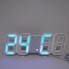 Электронные настольные LED часы с будильником и термометром LY 1089 белые (Синяя подсветка)
