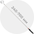 Зеркало телескопическое инспекционное Ø50 мм, 240-700 мм INTERTOOL ET-1019