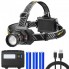 Фонарь налобный BL-T701A-TG, 3x18650, ЗУ Type-C, zoom фонарик