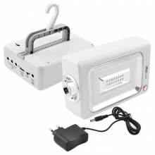 Фонарь переносной 6869, 16SMD+30SMD, ЗУ 220V, встроенный аккумулятор, power bank