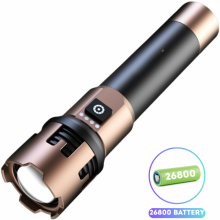 Фонарь ручной A70-GT, 1x26800, Power Bank, ЗУ Type-C, zoom фонарик
