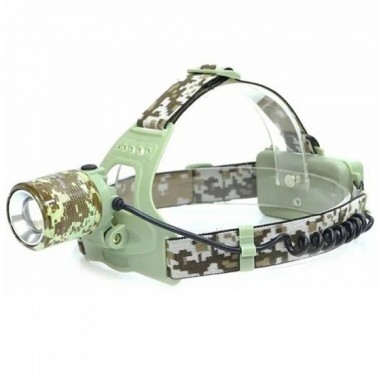 Фонарь налобный аккумуляторный CH-002M-T6 signal light Камуфляж zoom, ЗУ Type-C