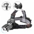 Фонарь налобный W602-T6+2XPE Bike, 2x18650, велокрепление, zoom, ЗУ microUSB