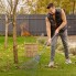 Веерные грабли 15 прутьев, металлическая рукоятка, регулировка ширины рабочей поверхности (30-50 см) INTERTOOL FT-3004