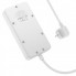 Сетевое зарядное устройство удлинитель HOCO AC7A STORM 3 USB/Type-C 3 розетки 1.5m Черный