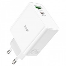 Сетевое зарядное устройство адаптер HOCO C113A Awesome 1USB/1Type-C, 65W, поддержка быстрой зарядки PD/QC/FCP/AFC Сетевое зарядное устройство адаптер HOCO C113A Awesome 1USB/1Type-C, 65W, поддержка быстрой зарядки PD/QC/FCP/AFC